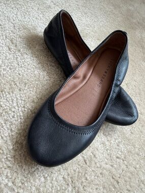 Lucky Brand Leather Flats - Black